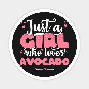 Just A Girl Who Loves Avocado - Cute vegan gift graphic Magnet